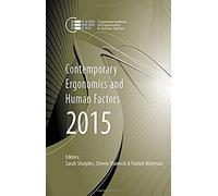 Contemporary Ergonomics And Human Factors 2015