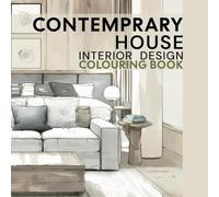 Contemporary House Interior Design Coloring Book: 49 scenes of interior design coloring page