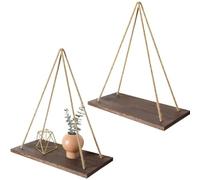 Contemporary Wall Display Shelf Decorative Wall Shelf Shelf Wall Hanging Shelf Beautiful Floating Wall Shelf Decorative Ideal For Placing Books Plants And Photographs And Collectibles(Brown)