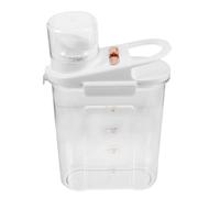 Contenant 2000ml en en Plastique Poudre pour Buanderie | Distributeur Rechargeable, Usage Dortoir et Hôtel, Boîte de Rangement Blanche, Format Grand Volume