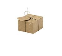 Contenant Dragées Kraft Naturel x10 + étiquettes 10