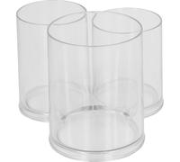 Contenant rond en plastique transparent pour le maquillage,Organisateur de maquillage rond en plastique transparent,Porte-pinceaux de maquillage rond transparent,Contenant cylindrique transparent pour