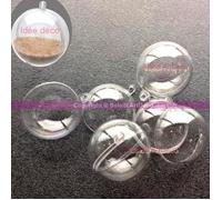 Contenant sécable alimentaire - LEALOO - Lot de 10 Boules - Diamètre 5 cm - Plastique cristal - Transparent