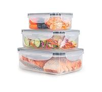 Contenants alimentaires avec couvercle, hermétiques, sans BPA, 100% étanches, récipients de préparation des repas pour le stockage et l'organisation de la cuisine, lavables en
