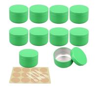 Contenants de voyage for cosmétiques, pots de voyage for produits de toilette, 10 pièces de 50 ml de pots ronds vides en aluminium marron avec couvercles, pots de conteneurs for cosmétiques for bricol