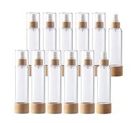 Contenants de Voyage for cosmétiques, Pots de Voyage for Produits de Toilette, 12 pièces vides 100 ML Transparents sans air Vaporisateur à Brume Fine contenants de Voyage Rechargeables(100ml)