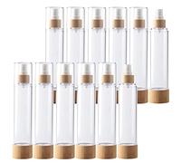 Contenants de Voyage for cosmétiques, Pots de Voyage for Produits de Toilette, 12 pièces vides 100 ML Transparents sans air Vaporisateur à Brume Fine contenants de Voyage Rechargeables(120ml)