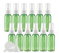 Contenants de Voyage for cosmétiques, Pots de Voyage for Produits de Toilette, 24 pièces Portables vides 30 ML en Plastique Pet Vert flacons pulvérisateurs à Pompe à Brume Fine(Green)