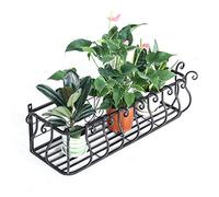 Contenants et Accessoires pour Plantes Balustrade de Balcon Porte-Fleurs Suspendu Support de Fleur de Garde-Corps de Rebord de fenêtre Jardinière en Pot en Fer forgé Présentoir à aneth Vert Succulent
