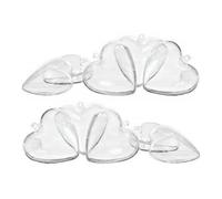 Contenants sécables - LEALOO - Coeurs en plexiglas - Transparent - 8 cm - Lot de 10