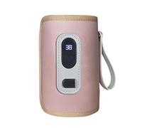 Contencinty Chauffe- à Lait USB Poussette de Voyage Sac Isotherme Affichage Numérique Chauffe-Biberon pour pour L'Hiver en Plein Air - Rose