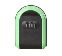 Contencinty Coffre à clés résistant aux intempéries, combinaison à 4 chiffres, étui de rangement de sécurité pour clés d'extérieur, boîte de rangement à clés murale - Noir et vert