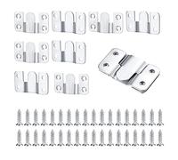 Contencinty Lot de 10 équerres encastrables à emboîter pour meubles en acier inoxydable