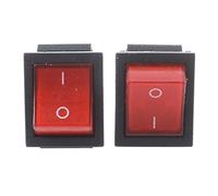 Contencinty Lot de 2 interrupteurs à bascule DPST 16 A/250 VAC 20 A/125 VAC rouge 4 broches ON/OFF