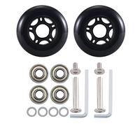 Contencinty Lot de 2 roulettes de rechange pour valises pivotantes en polyuréthane 75 mm x 24 mm