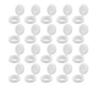 Contencinty Lot de 200 cache-vis décoratifs en plastique à charnière (blanc)