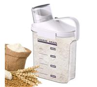 Contenedor De Cereal Hermético Tapa Dosificadora, Diseño Transparente, Cierre Seguro | Vase De Almacenamiento Con Medidor Integrado, Recipiente Ideal Para Granos Y Harinas
