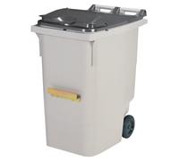 Conteneur 2 roues Rossignol prise ventrale gris 120 L