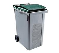 Conteneur 2 roues SULO prise frontale 360 L gris/ vert