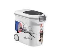 Curver Conteneur à Croquettes Pour Chien - 35L/12KG - Pets Collection - Rangement Hermétique Anti-Odeurs pour Nourriture pour Chiens - Conteneur à Roulettes - 28 x 49 x 43 cm