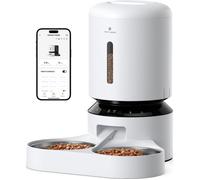 Conteneur à Croquettes DOUBLE 5L PETLIBRO Granary - DISTRIBUTEUR AUTOMATIQUE WiFi - Double Compartiment Multi-Animaux - BLANC