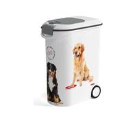CURVER Conteneur a croquettes pour chien avec roulettes 20 kg 54L Love Pets