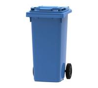Vepa Bins Conteneur poubelle mobile 2 roues - 120 litres prise frontale - Bleu