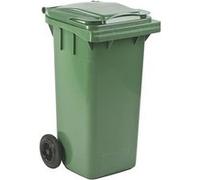 Conteneur à déchets 120 litres tri sélectif 2 roues couleur verte
