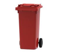 Conteneur à déchets 120 litres tri sélectif 2 roues - rouge