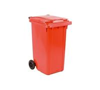 Conteneur à déchets 240 litres tri sélectif 2 roues couleur - Rouge