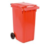 Conteneur à déchets 240 litres tri sélectif 2 roues - rouge