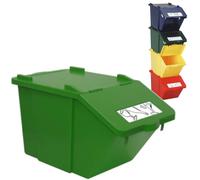 Conteneur à déchets à double compartiment - vert 45 L