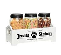 Conteneur À Friandises Canines | Set De 3 Boîtes À Couvercle Hermétique,Bocal À Friandises Pour Chien Et Conteneur Pour Animaux - Pour Garde-Manger Appartement Intérieur Cuisine Organisation