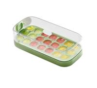Conteneur à glaçons avec couvercle - Bac à glaçons réutilisable en silicone à 24 cubes - Machine à glaçons facile à démouler pour congélateur, bar à domicile et fête (SSW086-21V)