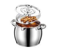 Conteneur à Graisse de Cuisson de Bacon - Récipient En Acier Inoxydable Pour Stockage D'Huile | Pot à Graisse de Cuisson avec Couvercle Tamis,pour la Cuisine, la Pâtisserie, le Petit-déjeuner, le Brun