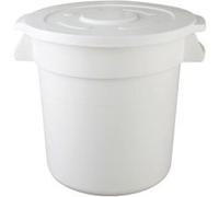 Conteneur à ingrédients professionnel rond blanc - Vogue 76 L - Polypropylène76 NC