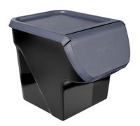 Conteneur à légumes et fruits - VILDE - 13L - 34x26x27,5 cm - Anthracite - Couvercle amovible - Empilable