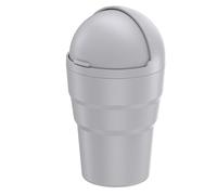 Conteneur à ordures automobile - Organisateur cylindrique mince doté d'un mécanisme de couverture pivotante, d'un utilitaire de gestion des débris et d'uns système de protection contre les odeurs