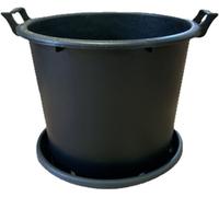Conteneur à plantes en plastique avec poignée et soucoupe Pot de conteneur