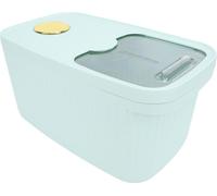 Conteneur à riz étanche à l'air de grande capacité avec fenêtre transparente pour la farine, le sucre et les grains Vert clair