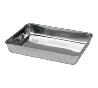 Conteneur à viande et à aliments en acier chromé 310x240x48mm - Hendi 508206