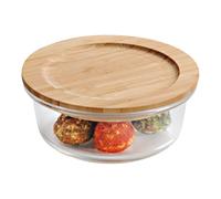 Conteneur Alimentaire Frigo En Verre Avec Couvercle En Bambou Ø 13 Cm - KESPER
