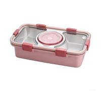 Conteneur Alimentaire Isotherme Compartiments Conteneur Alimentaire(pink) | Acier 304 pour premium, isolation thermique, joints étanches, 26x15x7cm, pour idéal repas chauds froids