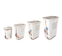 Conteneur alimentaire pour chien rectangle Flamingo June Blanc 19x24x32 cm