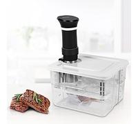 Conteneur Cuisson sous Vide Basse Température avec 1 Couvercle et 1 Grille, 12L, Recipient pour Thermoplongeur Adapté au Cuiseur sous Vide de Divers Marques
