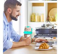 Conteneur D'avoine De Nuit - 7,48 Pouces | Tasse À Salade De Petit-déjeuner À Deux Couches Avec Couvercle | Coupe Du Pot | Déjeuner En Plastique | Récipient À Salade Portable Avec Support À Vina