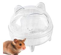 Conteneur de bain pour hamster - Accessoires de Chinchilla - Bain d'ours doré de entièrement transparent anti-dame pour gerbil autres accessoires de petits animaux