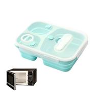 Conteneur De Déjeuner En Silicone - Conteneur Pour Aliments Pliants Salade Preuve De Fuite | Lunc En Silicone, Conteneur De Déjeuner Portable, Compartiments Pour Le Déjeuner A