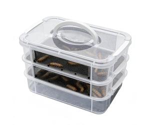 Conteneur De Ferme De De Farine - Habitat Clair Et Ventilé, Configuration ABS Multicouche, Station d'alimentation Vivante Nutritive | Régime De Poulet D'oiseau De Reptile, Habitat De Lézard De Dr