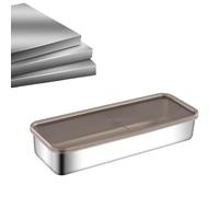 Conteneur de fromage pour réfrigérateur : tablette Saver de charcuterie en acier inoxydable pour stockage du déjeuner, besoin de cuisine, récipient à bacon pour la charcuterie, la boulangerie